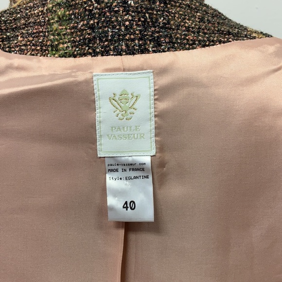 Beautuful PAULE VASSEUR Plaid Wool Blazer - Picture 9 of 10